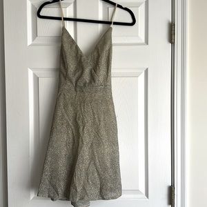 Lulus Sequins Gold Mini Dress Size L